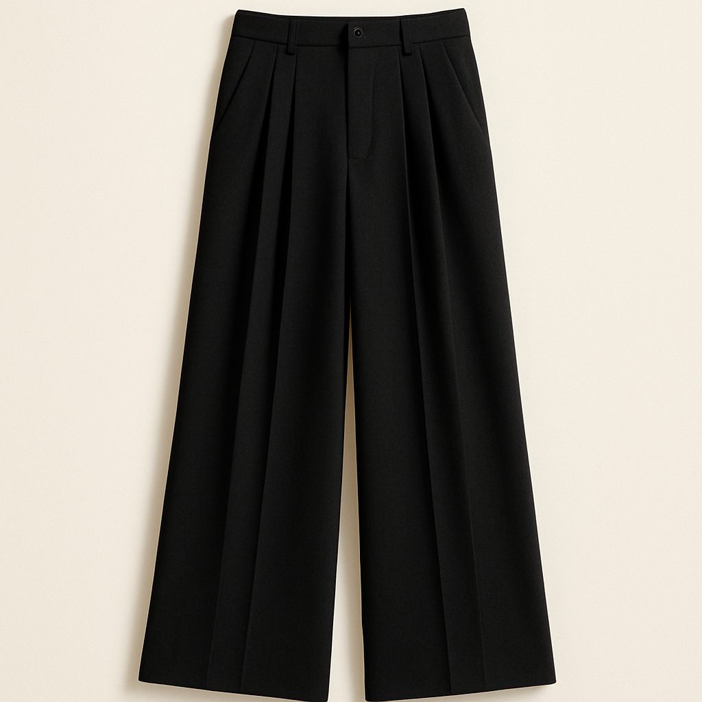 Black Pleated Trousers